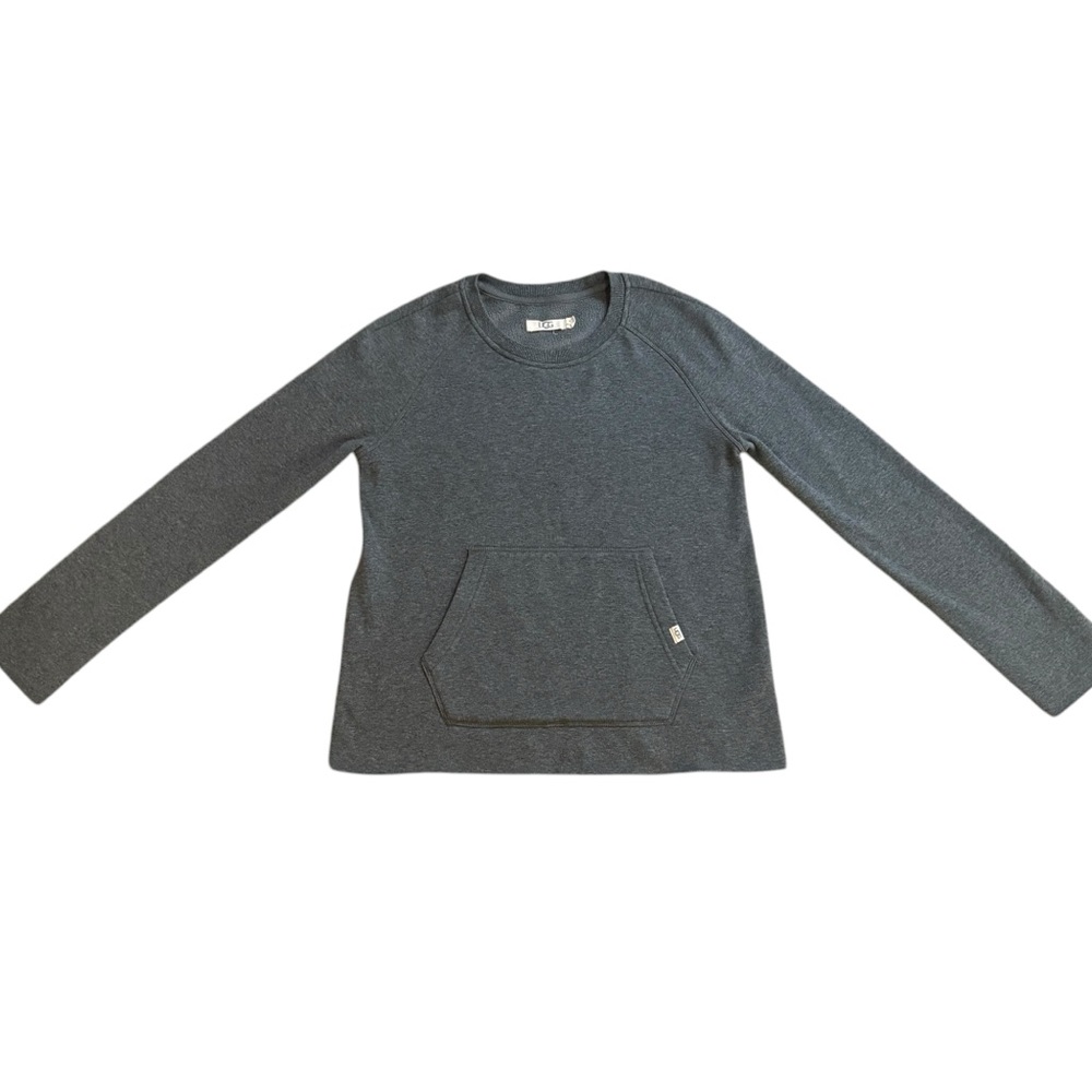 Ugg Gray Pullover Hallidie Super Soft Loungewear Sweater with Pocket Front XS - Picture 3 of 13